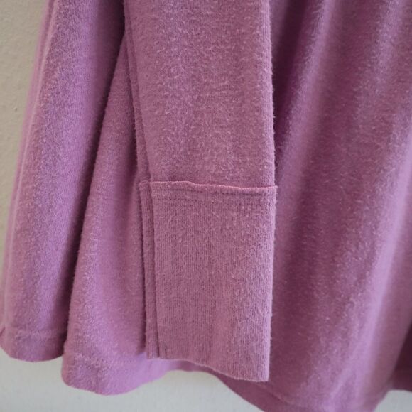 Free People OB1054010 Womens Sz XS Plum Lilac Forever Your Girl Babydoll L/S Top - Picture 6 of 9